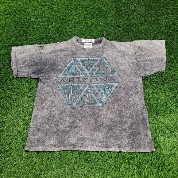 Vintage Native-American Arizona Shirt Women L/XL 23x25 Baggy - Picture 1 of 13